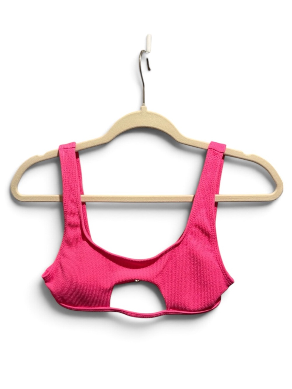 SHEIN Neon Pink Cutout Bikini Top - Picture 1 of 4